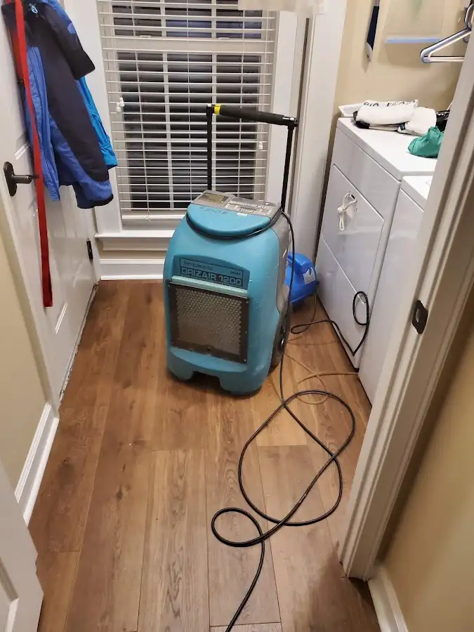 Commercial dehumidifier deployed for Flood Damage Cleanup in Royal Palm Beach